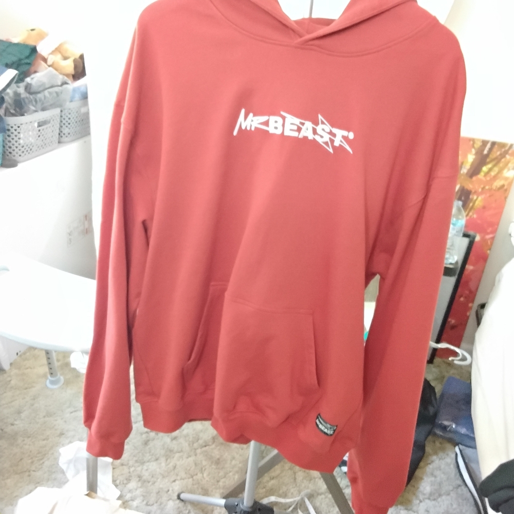 MR. BEAST BURNT ORANGE EMBROIDERED HOODIE. Retired - Picture 3 of 9